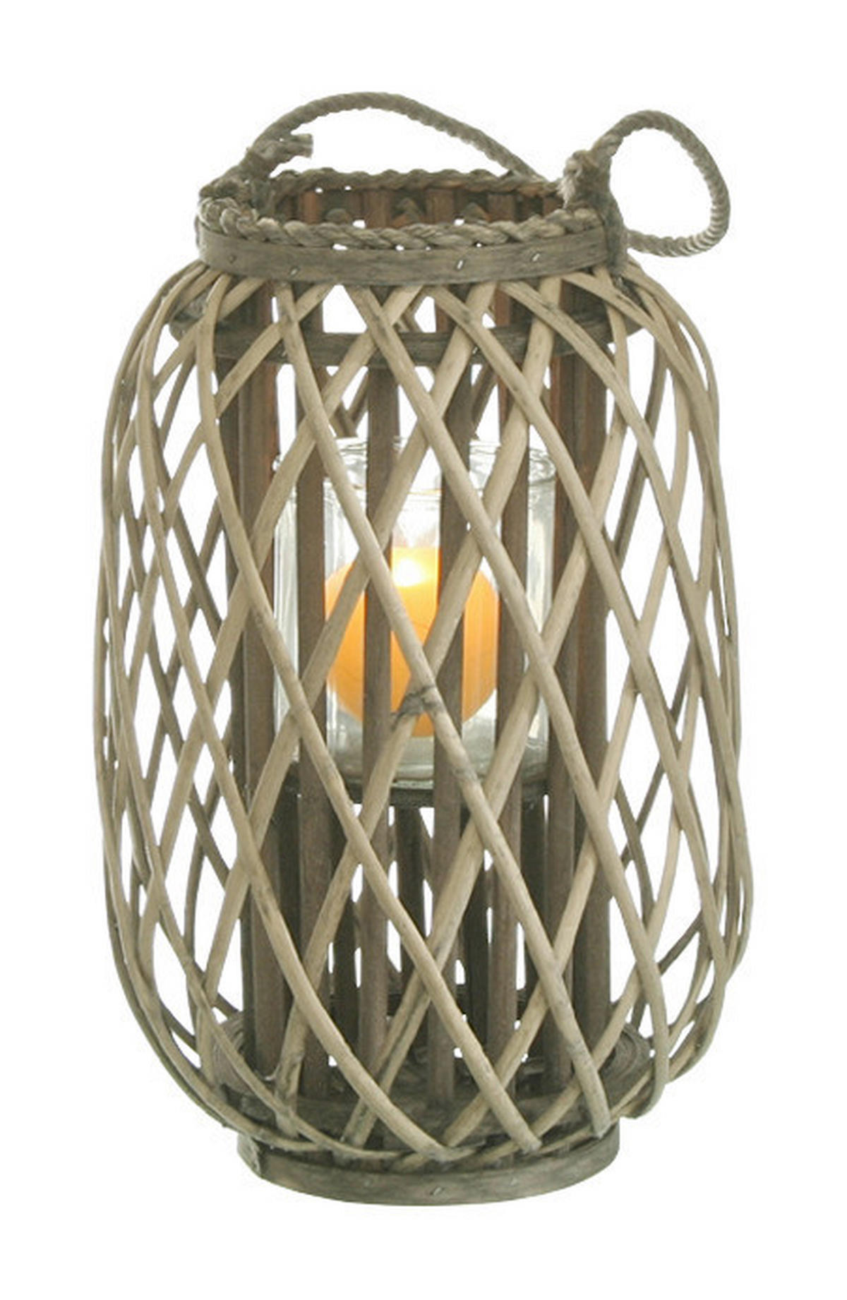WINDLICHT - Naturfarben/Grau, Lifestyle, Holz (26/62cm) - Ambia Home