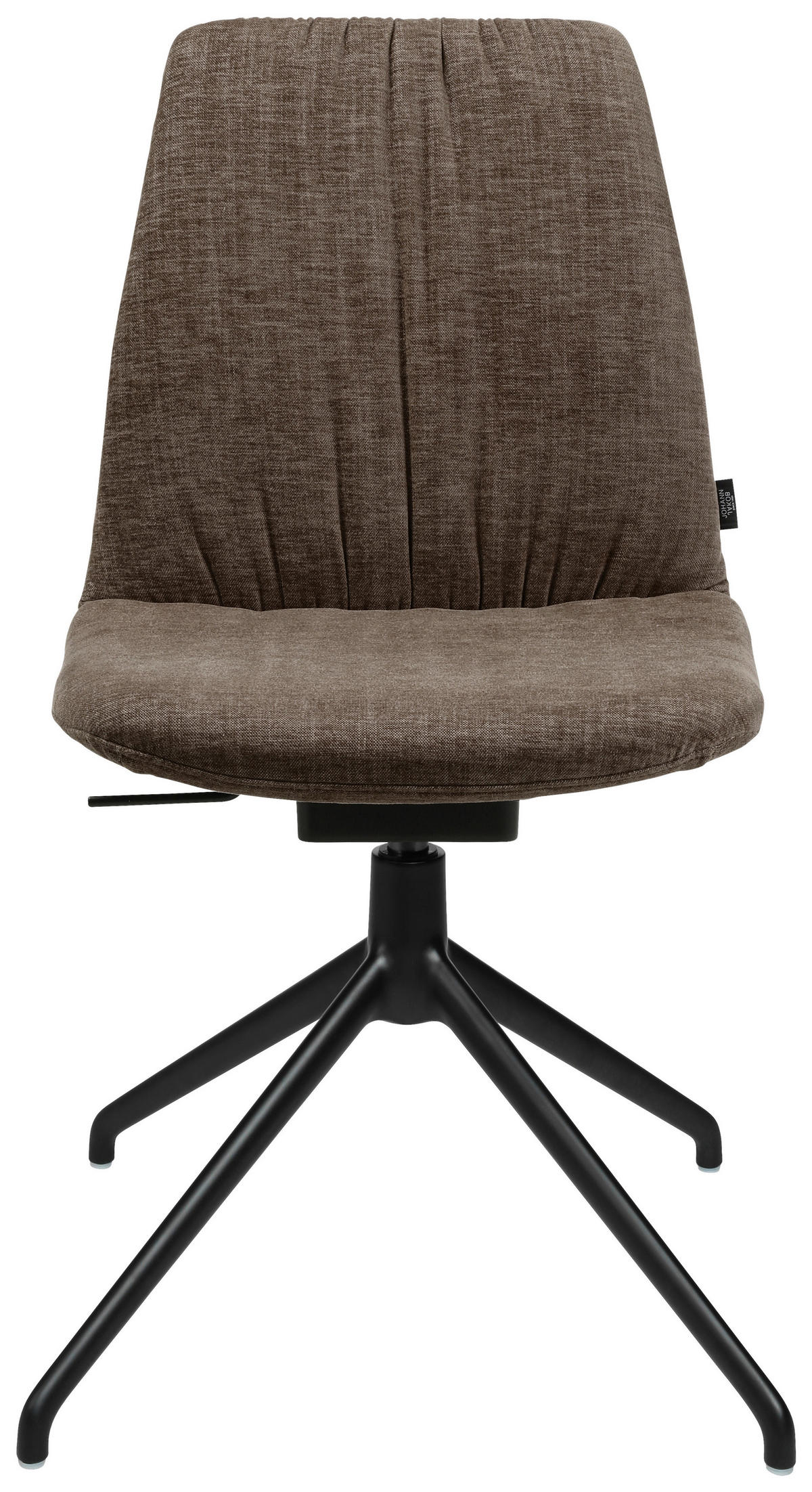 STUHL  in Stahl Flachgewebe  - Alufarben/Braun, Design, Textil/Metall (46/85-88/55cm) - Johann Jakob