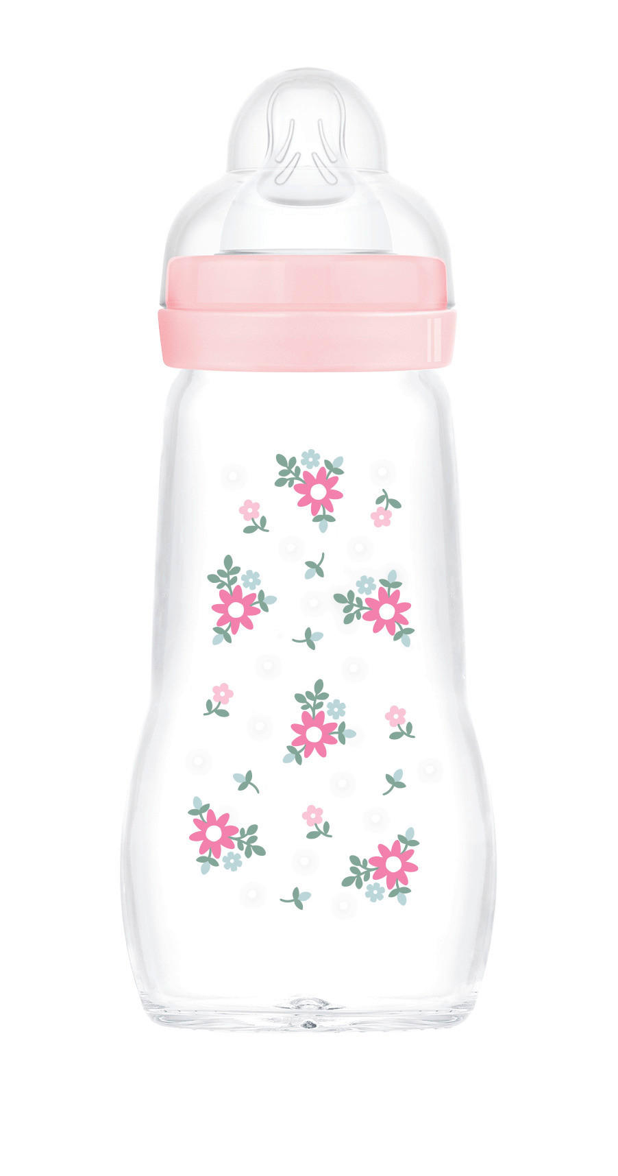 WEITHALSFLASCHE Feel Good 260 ml  - Altrosa, Basics, Glas (7.1/7.1/21.1cm) - MAM