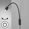 LED-WANDLEUCHTE - Schwarz, Konventionell, Metall (6/52cm) - Fischer & Honsel