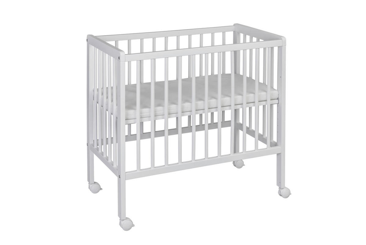 BEISTELLBETT NINA 85/48/83 cm  - Weiß, Basics, Holz (85/48/83cm) - My Baby Lou