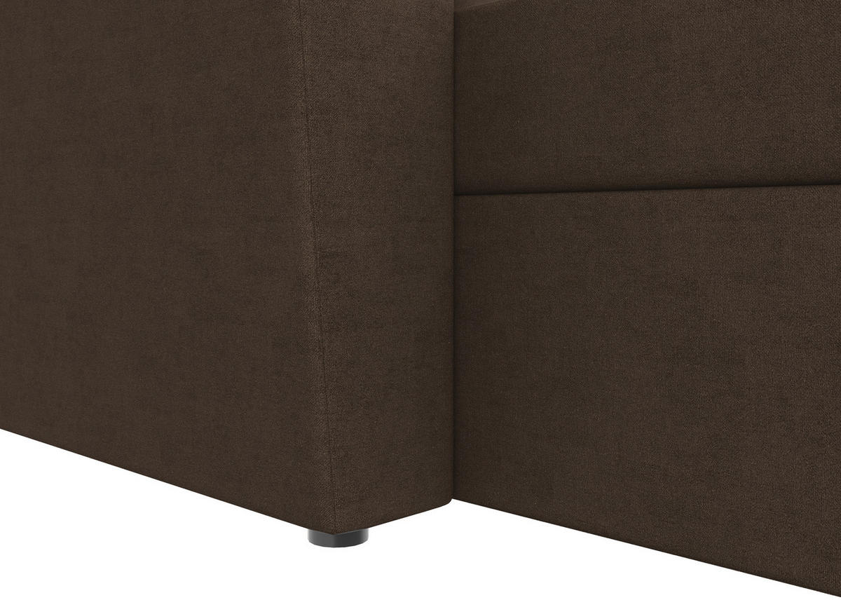 WOHNLANDSCHAFT TERMOLI Braun Jacquard  - Schwarz/Braun, Design, Kunststoff/Textil (155/297/212cm) - MID.YOU