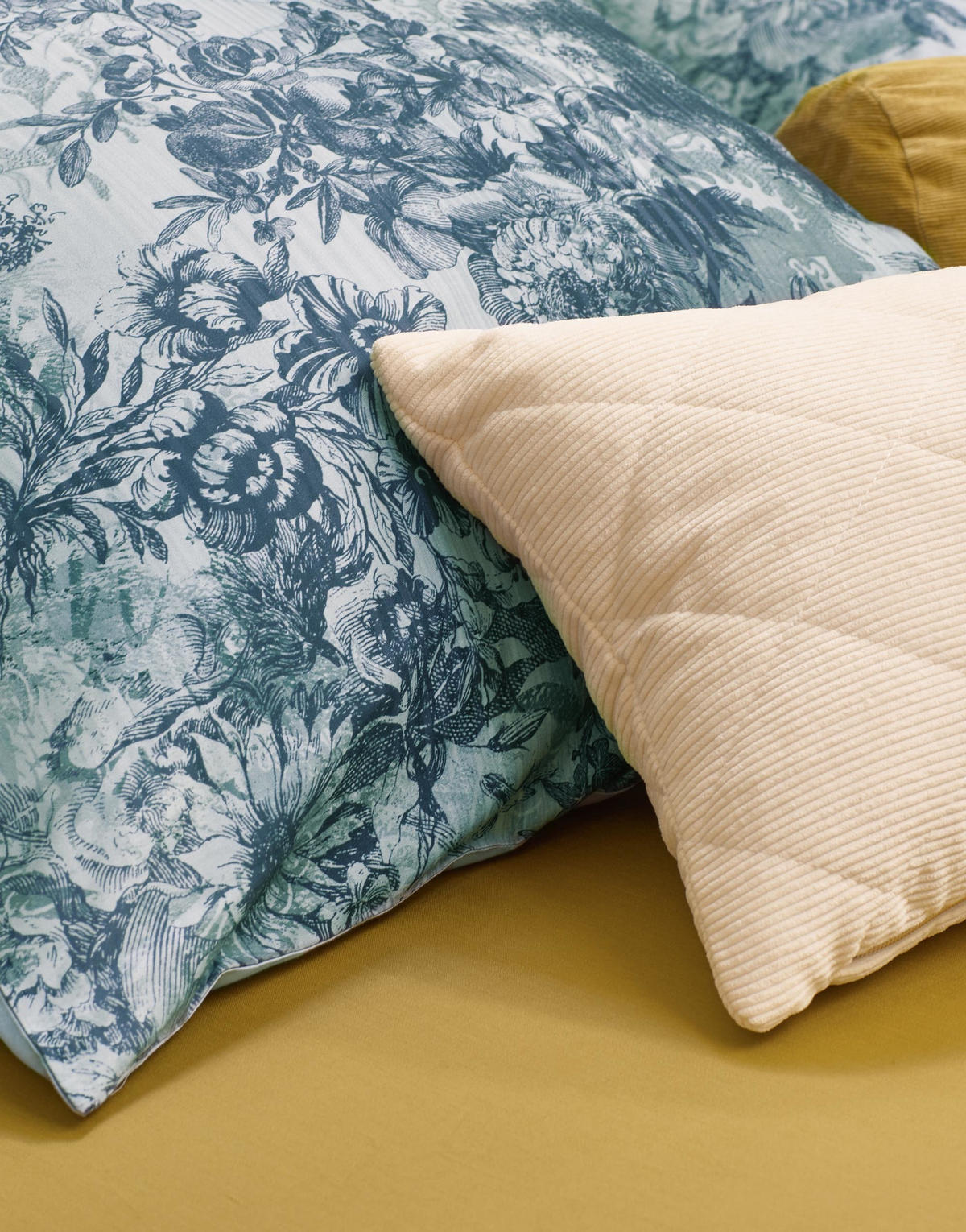 WENDEBETTWÄSCHE H/W 2021 Satin  - Blau, KONVENTIONELL (135/200cm) - Essenza