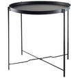 BEISTELLTISCH 41,5/41,5/43 cm Schwarz rund  - Schwarz, Basics, Metall (41,5/41,5/43cm) - Ambia Home