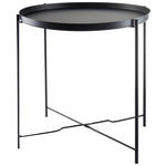 BEISTELLTISCH 41,5/41,5/43 cm Schwarz rund  - Schwarz, Basics, Metall (41,5/41,5/43cm) - Ambia Home