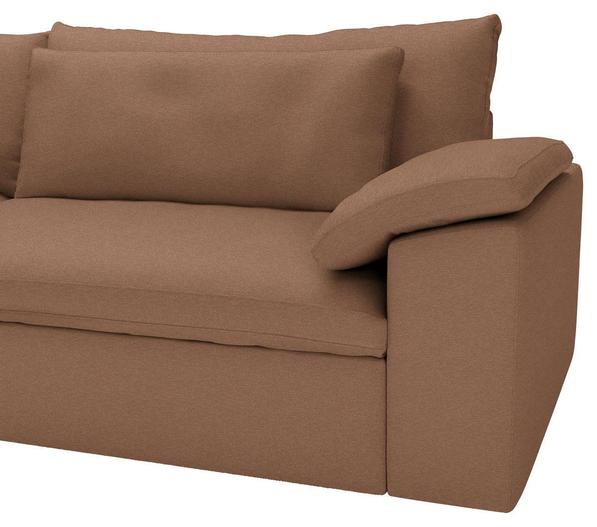 ECKSOFA  Chenille Altrosa  - Schwarz/Altrosa, Modern, Kunststoff/Textil (198/306cm) - Carryhome