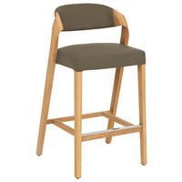 TRESENSTUHL in Schlammfarben, Wildeiche  - Wildeiche/Schlammfarben, Natur, Leder/Holz (51/93/49cm) - Voglauer