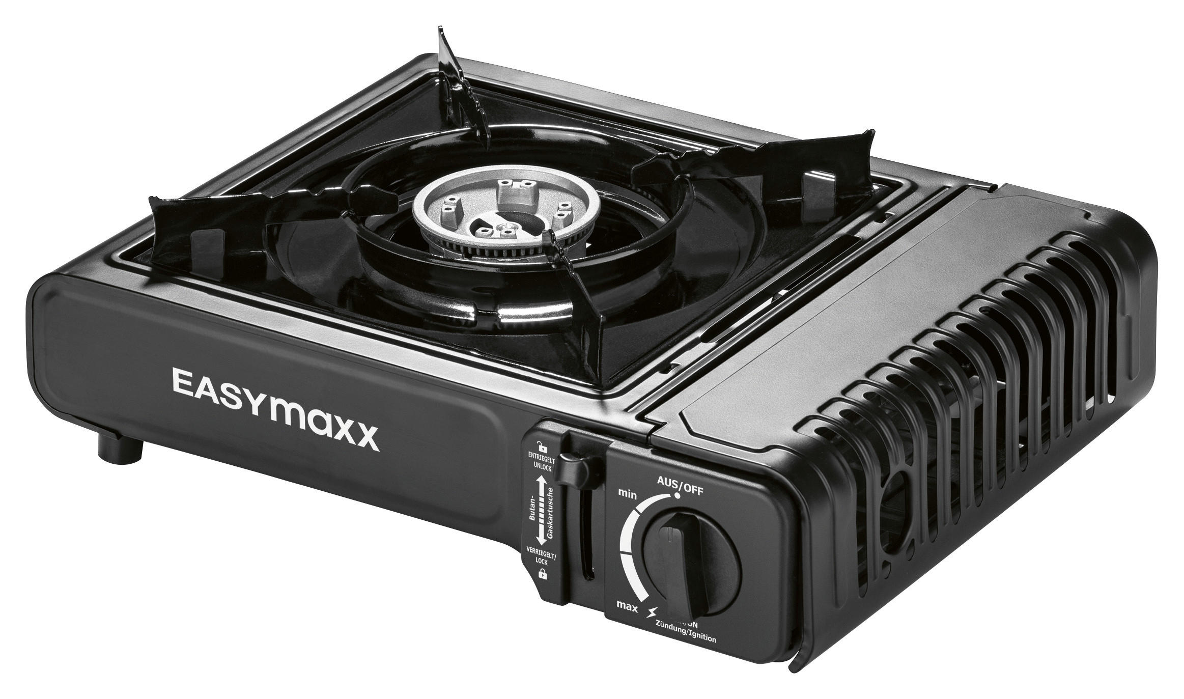 GASKOCHER Schwarz EASYmaxx  - Schwarz, Basics, Kunststoff/Metall (35/31/11cm) - EASYMAXX