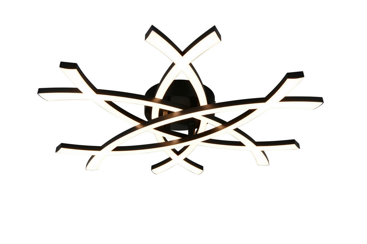 Plafonieră Cu Led    62/59/9 cm  - negru, Basics, plastic (62/59/9cm)