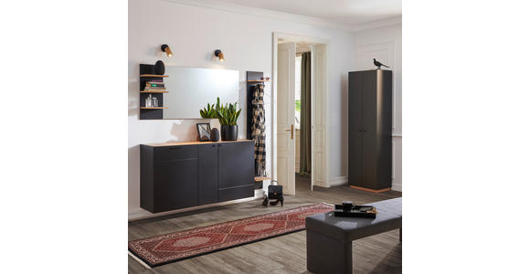 WANDSPIEGEL 150,8/70/20 cm - Schwarz/Eiche Artisan, MODERN, Glas/Holzwerkstoff (150,8/70/20cm) - Xora