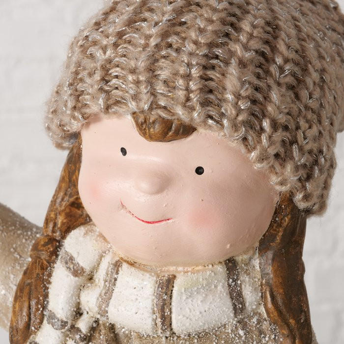 GYEREK DÍSZFIGURA - barna/fekete, Lifestyle, kő/textil (24/15/40cm)