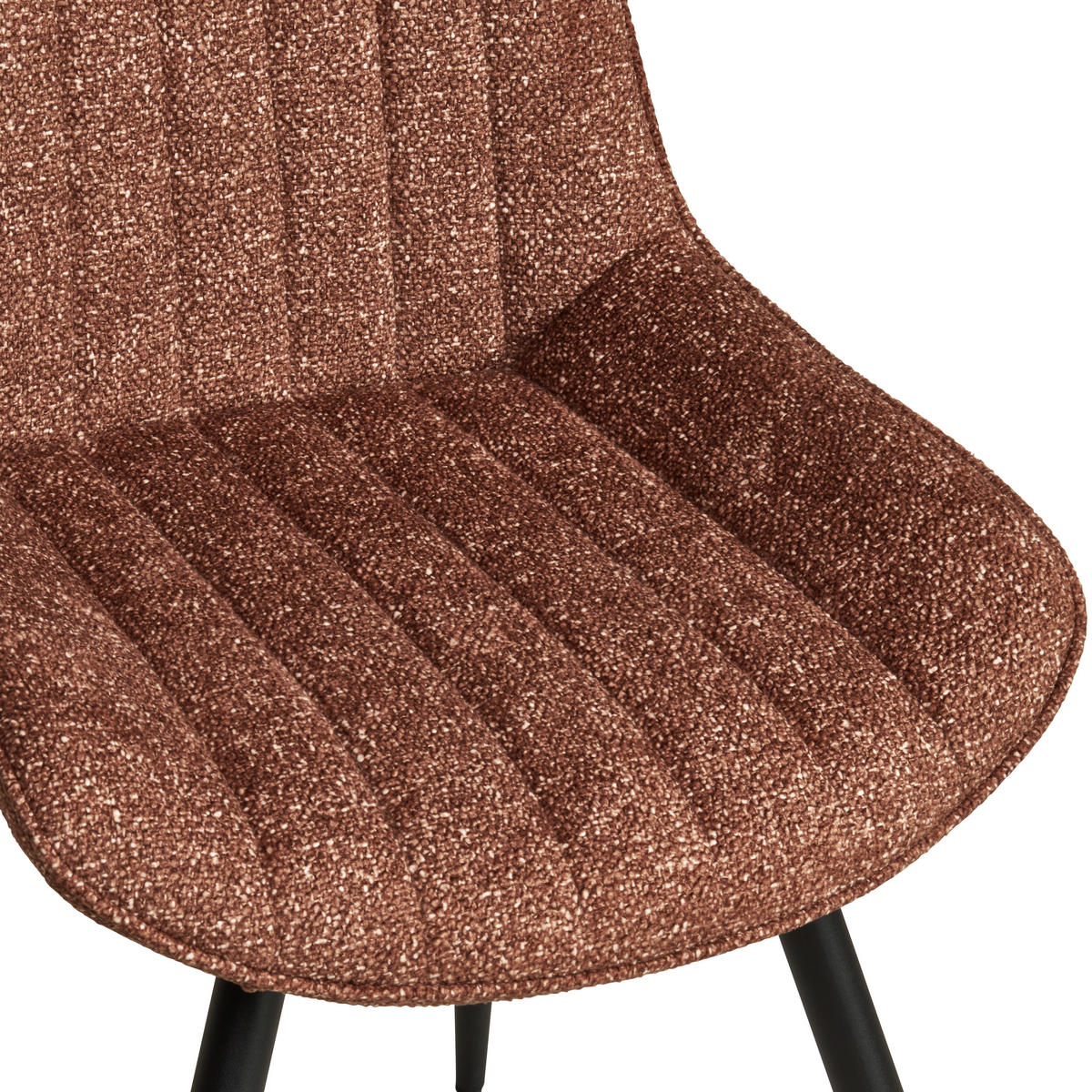 STUHL  in Eisen Leinenoptik Holz, Metall, Textil  - Schwarz/Braun, KONVENTIONELL, Holz/Textil (54/88/61,5cm) - MID.YOU