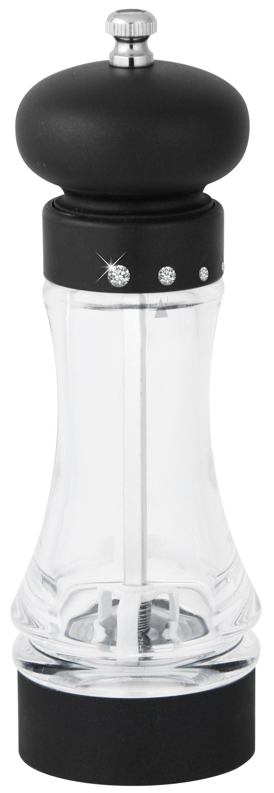 MLINAC ZA SOL  - prozirno/crna, Konvencionalno, metal/plastika (19cm) - Fackelmann