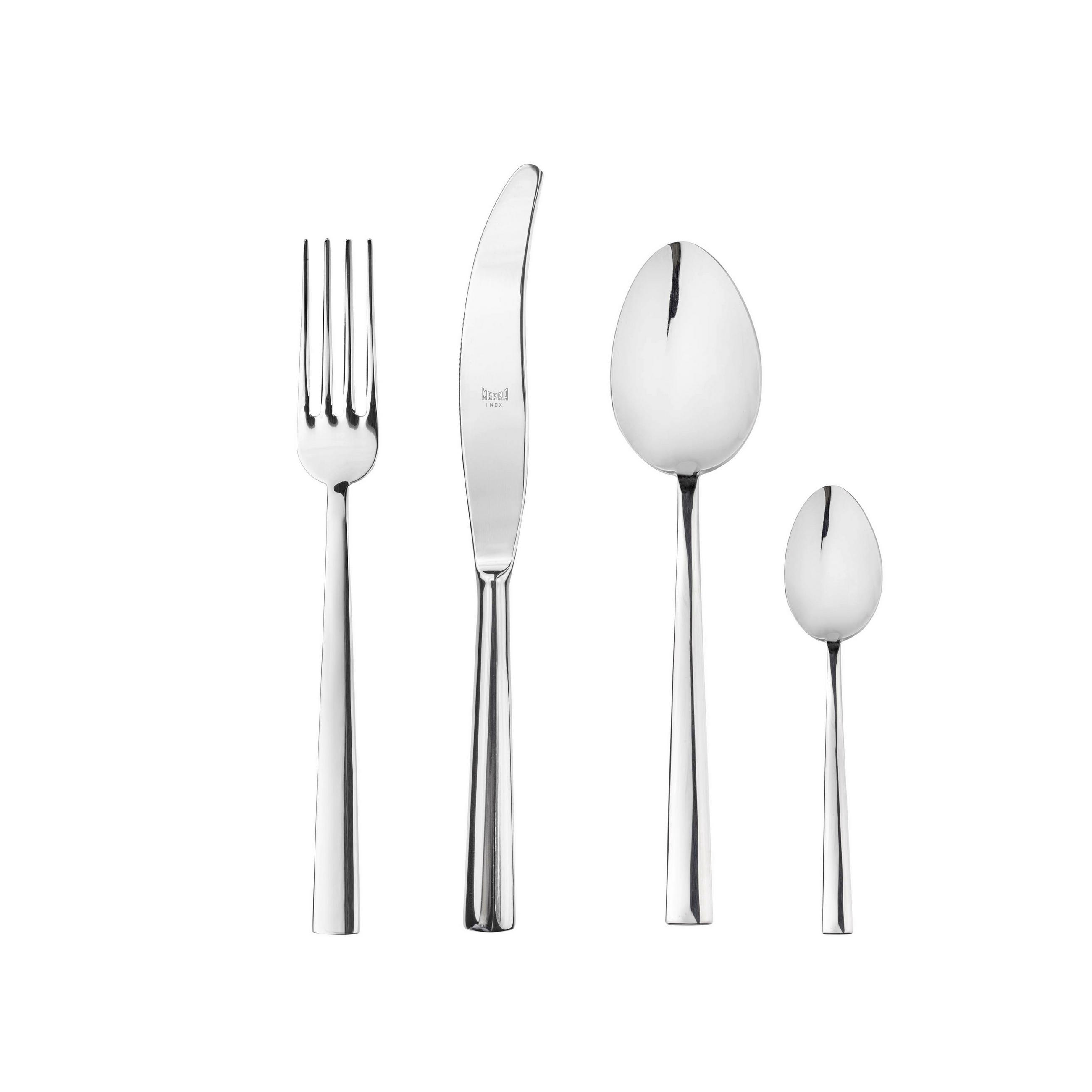 BESTECKSET 30-teilig   - Edelstahlfarben, Basics, Metall