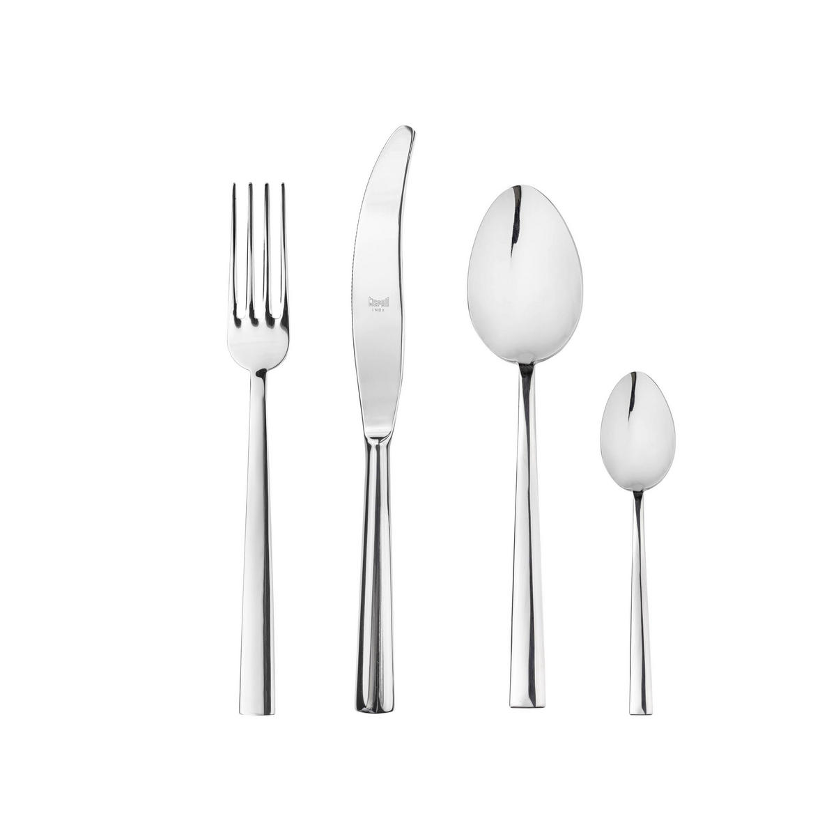 BESTECKSET 30-teilig   - Edelstahlfarben, Basics, Metall