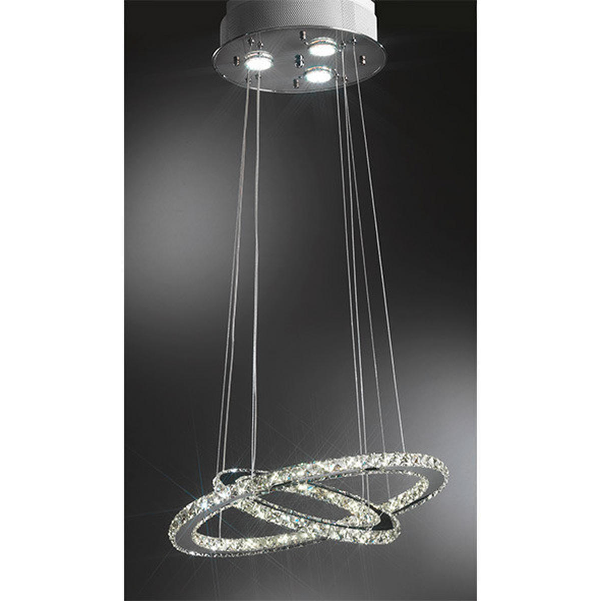 LED-HÄNGELEUCHTE 45/120 cm  - Chromfarben, Design, Metall (45/120cm)
