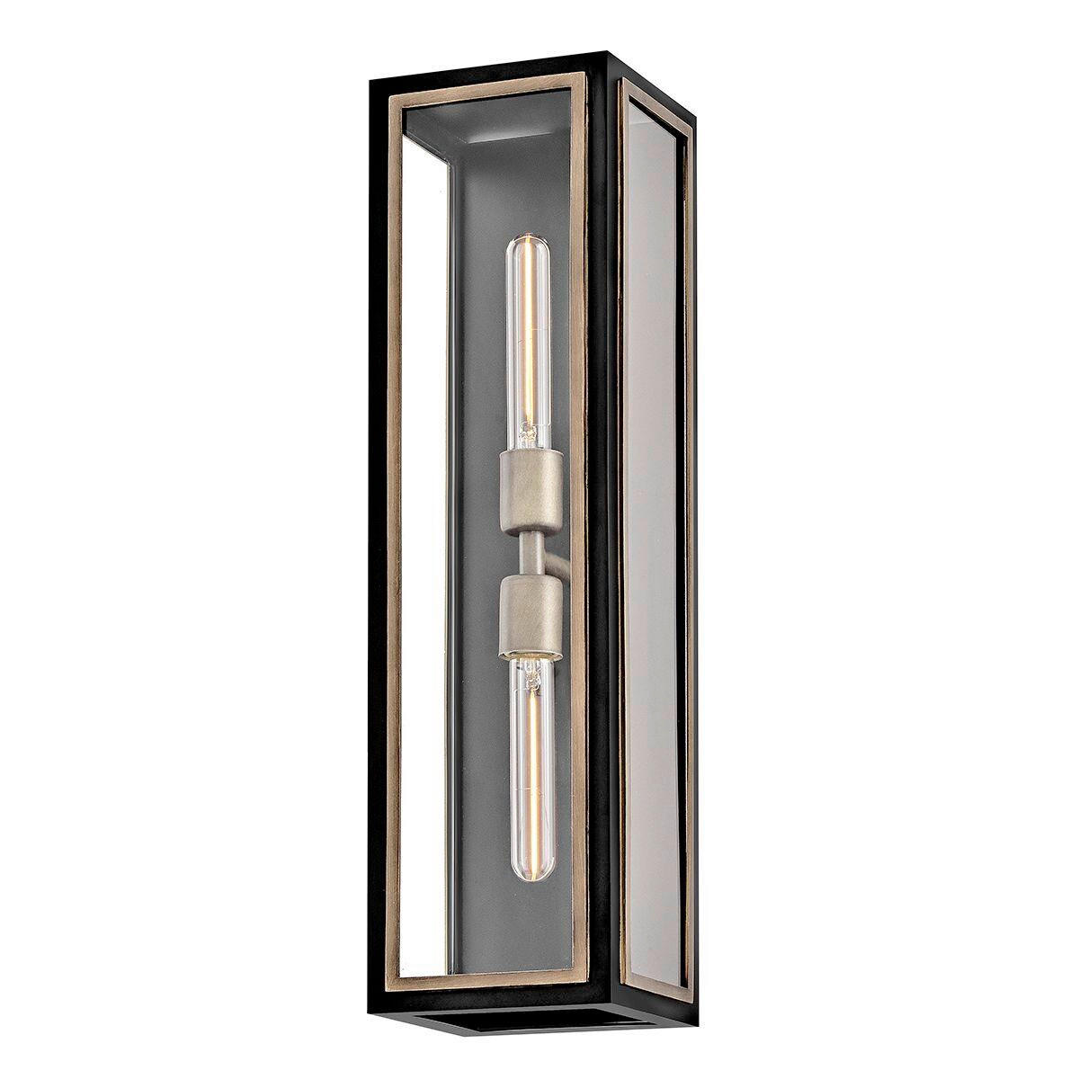 WANDLEUCHTE Shaw 61/15,9/17,1 cm  - Schwarz/Bronzefarben, KONVENTIONELL, Glas/Metall (61/15,9/17,1cm) - Elstead Lighting