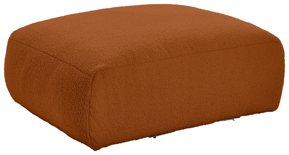 SOFAELEMENT BLOOM Flachgewebe, Teddystoff Rostfarben  - Rostfarben, Trend, Textil (82/45/122cm) - Livetastic