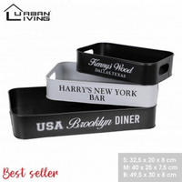 POSLUŽAVNIK ZA SERVIRANJE   40/25/7,5 cm           - bela, Osnovno, metal (40/25/7,5cm)