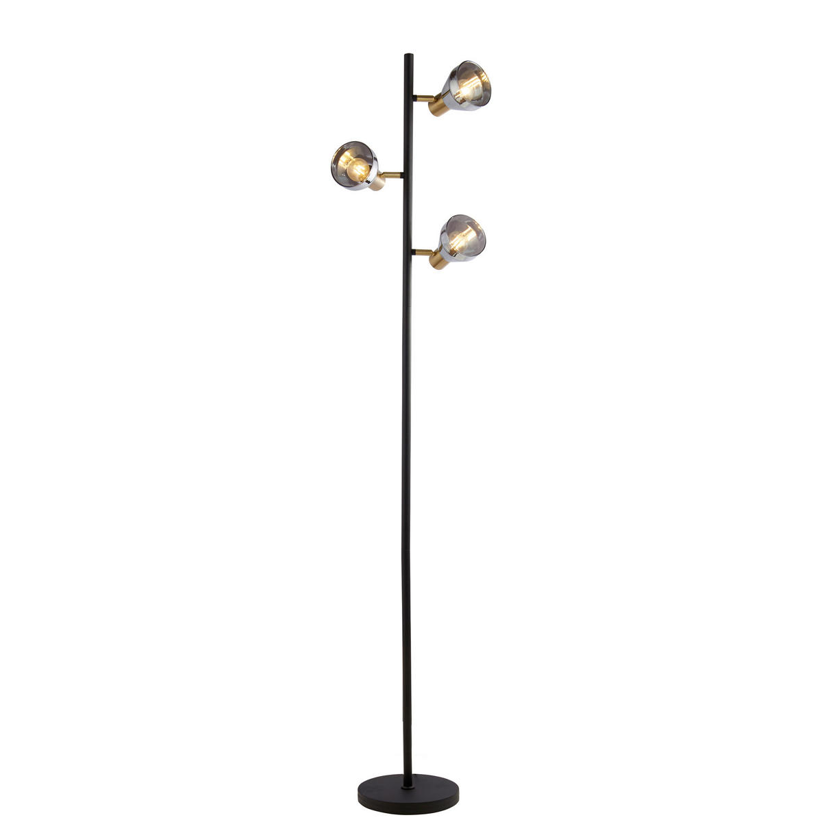 STOJEČA SVETILKA  Westminster   22/32,5/153 cm          - črna, Basics, kovina/steklo (22/32,5/153cm)