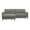 ECKSOFA in Chenille Taupe  - Taupe/Schwarz, Konventionell, Holz/Textil (167/234cm) - MID.YOU