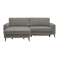 ECKSOFA in Chenille Taupe  - Taupe/Schwarz, Konventionell, Holz/Textil (167/234cm) - MID.YOU
