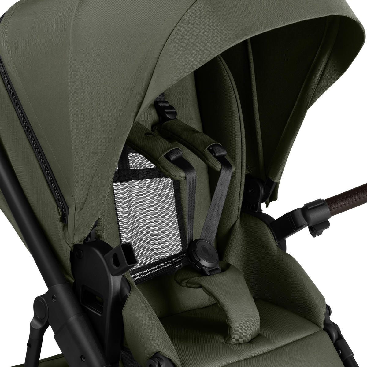 KINDERWAGENSET  Salsa 5 Air Frühjahrs-Set  Avocado  - Schwarz/Olivgrün, Basics, Textil/Metall (63/118/95,5cm) - ABC Design