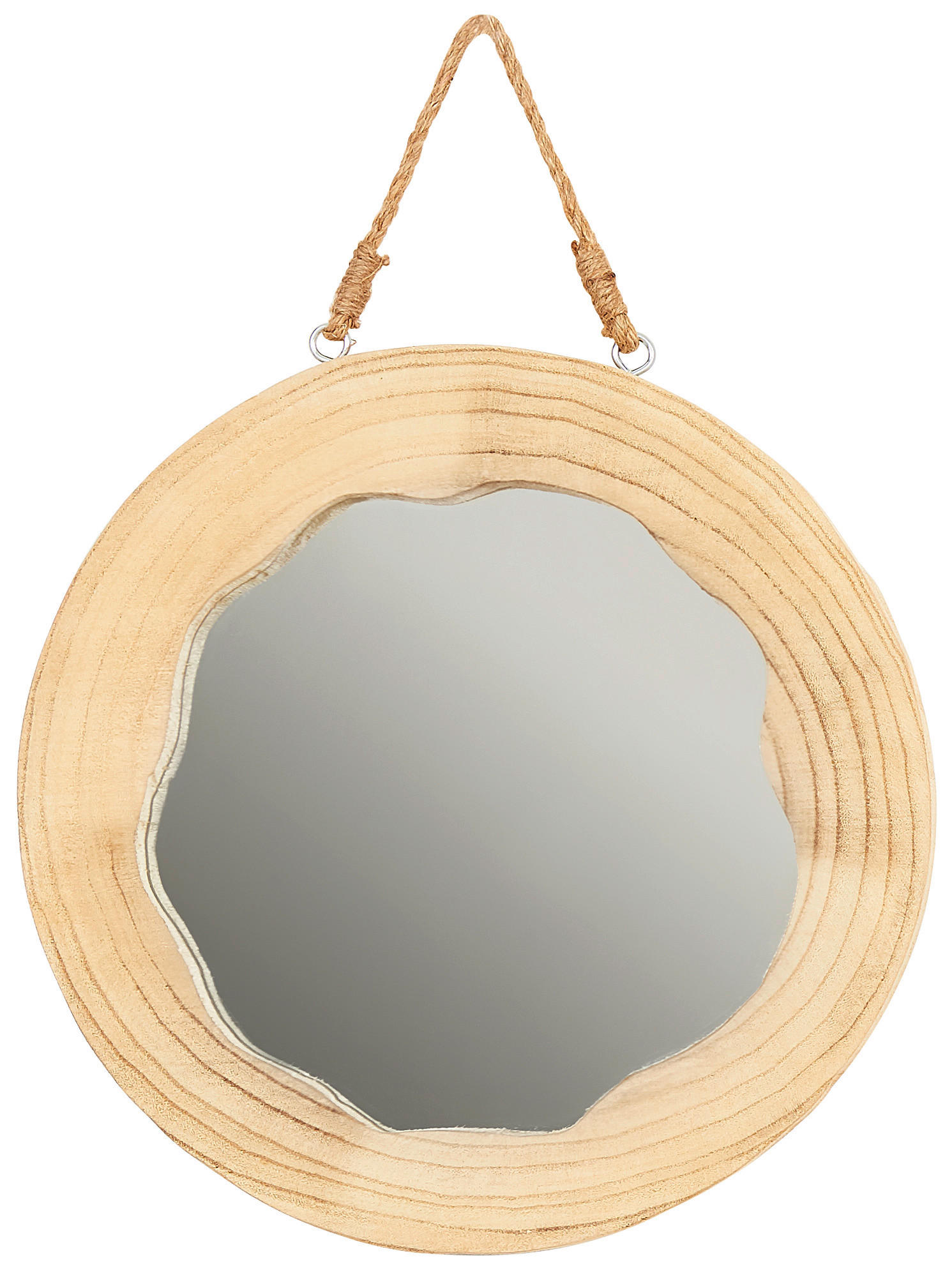 WANDSPIEGEL 35/35/3,5 cm - Braun, Natur, Glas/Holz (35/35/3,5cm) - Ambia Home