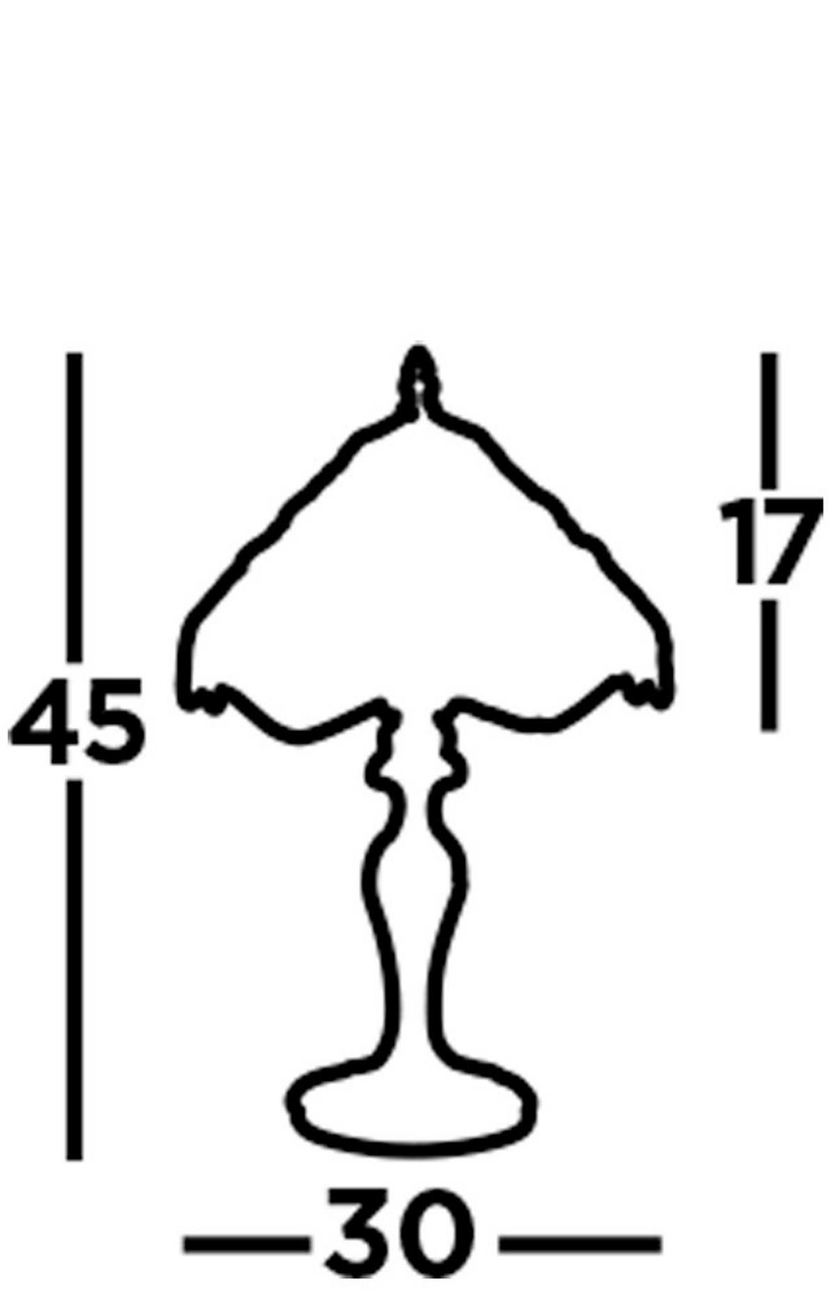 STONA LAMPA - boja mesinga, Konvencionalno, staklo/metal (30/45cm)