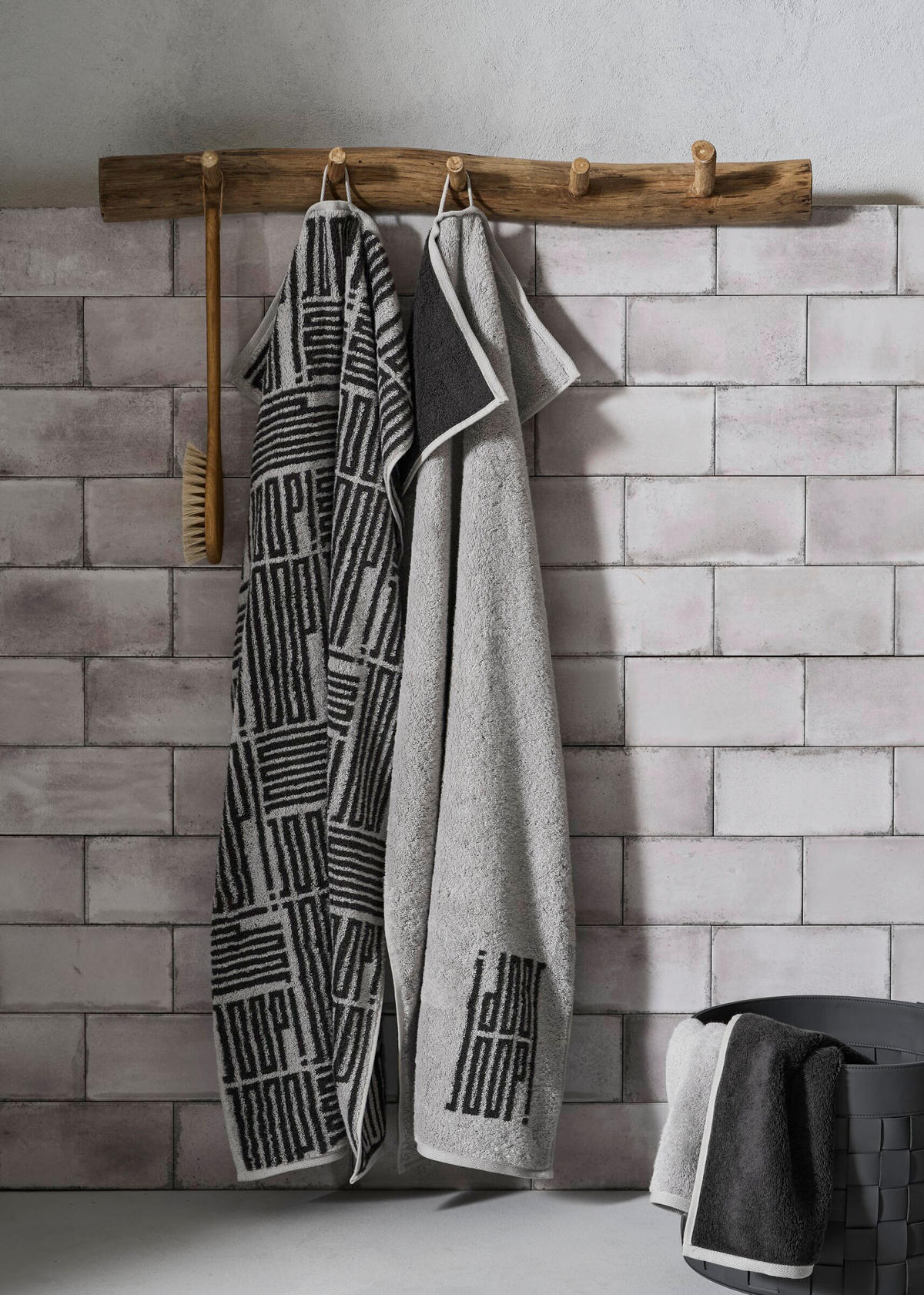 HANDTUCH BARS DOUEBLEFACE Grau, Platinfarben  - Platinfarben/Grau, Basics, Textil (50/100cm) - Joop!