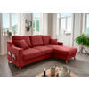ECKSOFA Valentina Rot Chenille  - Rot/Naturfarben, MODERN, Holz/Textil (228/150cm) - Livetastic