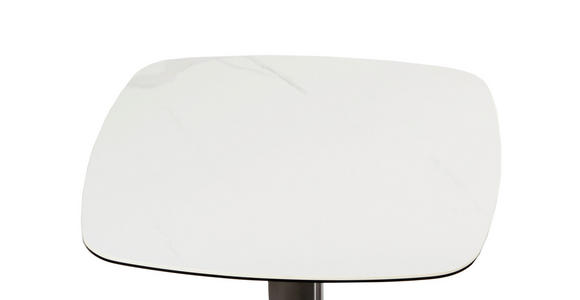 BARTISCH - Edelstahlfarben/Weiß, Design, Glas/Keramik (70/70/105cm) - Novel