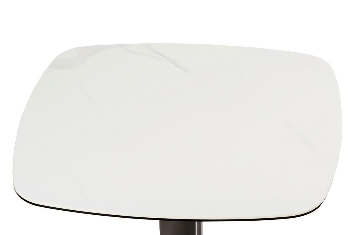 BARTISCH  - Edelstahlfarben/Weiß, Design, Glas/Keramik (70/70/105cm) - Novel