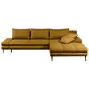 ECKSOFA in Webstoff Gelb  313/215 cm  - Gelb/Erlefarben, Trend, Holz/Textil (313/215cm) - MID.YOU