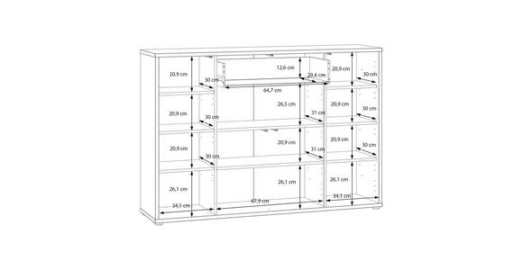 SCHUHSCHRANK  in 143,9/99,1/34,9 cm  - Sandfarben/Grau, MODERN, Holzwerkstoff/Kunststoff (143,9/99,1/34,9cm) - Carryhome