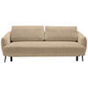 SCHLAFSOFA in Chenille Hellbraun  - Hellbraun/Schwarz, Konventionell, Textil/Metall (228/75/98cm) - Carryhome