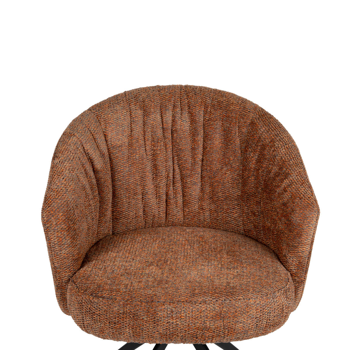 ARMLEHNSTUHL  in Eisen Chenille  - Cognac/Schwarz, Design, Textil/Metall (63/81,5/62,5cm) - Dieter Knoll