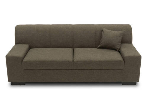 3-SITZER-SOFA in Webstoff Graubraun  - Wengefarben/Graubraun, Design, Holz/Textil (212/74/85cm) - MID.YOU