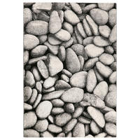 WEBTEPPICH 120/170 cm Stony Island Grau, Schwarz, Silberfarben  - Silberfarben/Schwarz, Design, Textil (120/170cm) - WECON HOME
