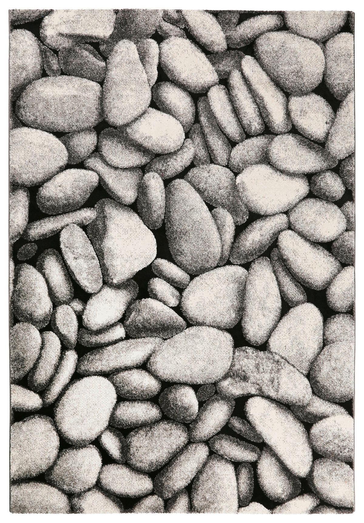 WEBTEPPICH 120/170 cm Stony Island Grau, Schwarz, Silberfarben  - Silberfarben/Schwarz, Design, Textil (120/170cm) - WECON HOME