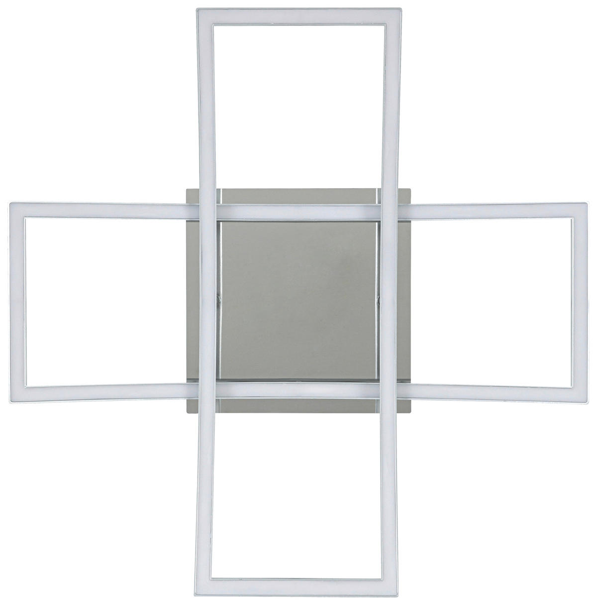 DECKENLEUCHTE 59/59/13 cm   - Chromfarben/Silberfarben, Trend, Kunststoff/Metall (59/59/13cm) - Novel