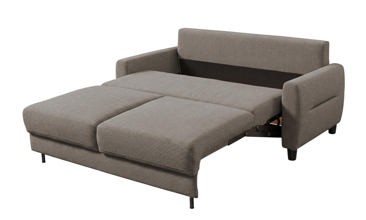 SCHLAFSOFA RIO in Webstoff Greige  - Greige/Schwarz, MODERN, Holz/Textil (192/83/99cm) - MID.YOU