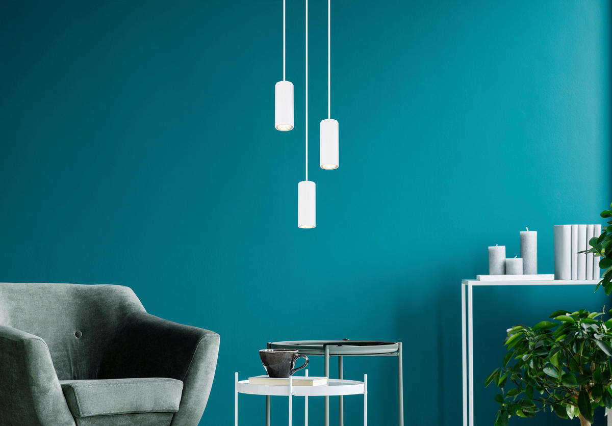 ZÁVĚSNÉ SVÍTIDLO, 21/120 cm  - bílá, Design, kov (21/120cm) - Globo