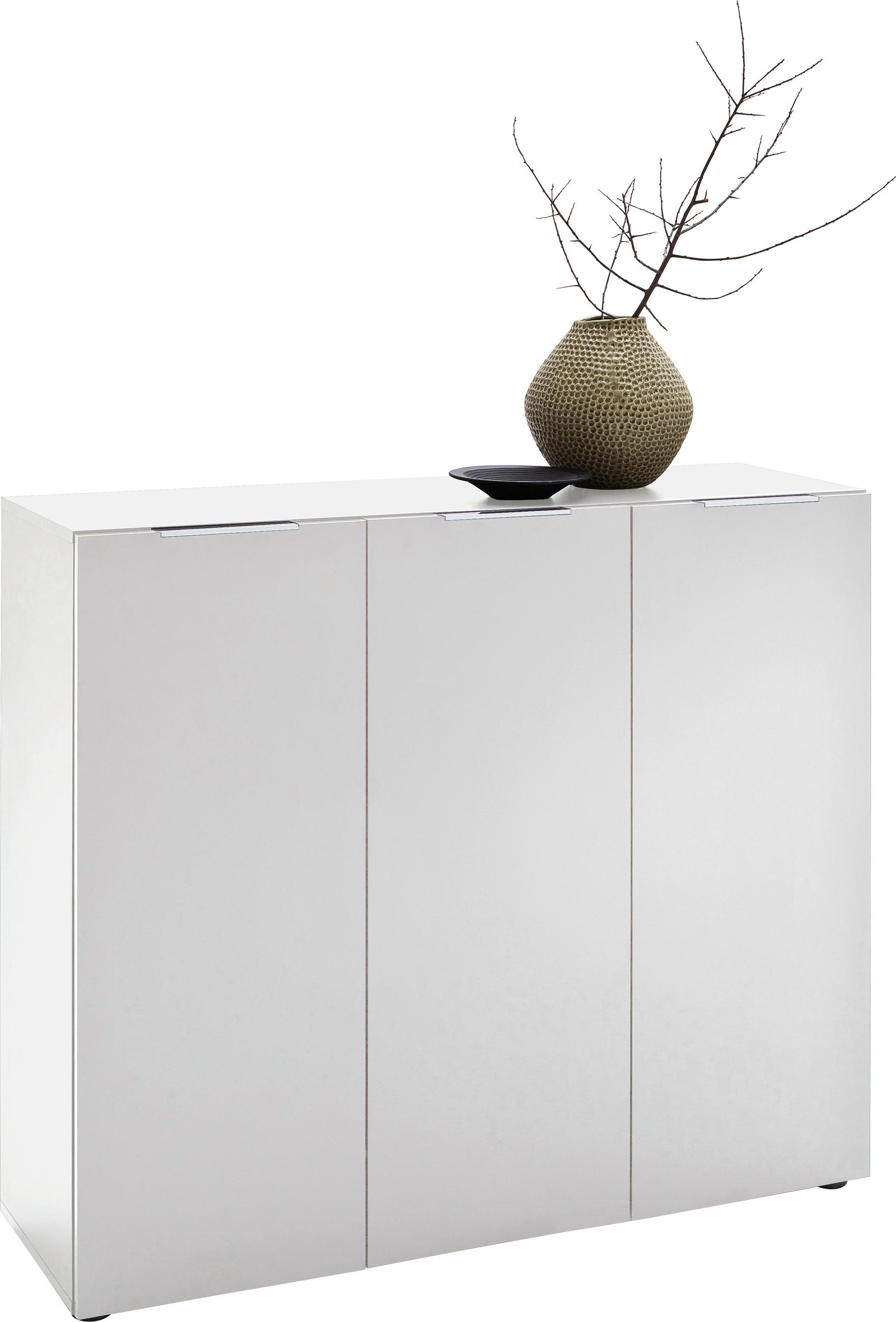 GARDEROBE 3-teilig in 175/190/39 cm - Wengefarben/Weiss, Design, Glas/Holzwerkstoff (175/190/39cm) - Carryhome