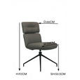 STUHL Echtleder Schwarz, Dunkelgrau  - Dunkelgrau/Schwarz, Design, Leder/Metall (50/92/64,5cm) - Dieter Knoll