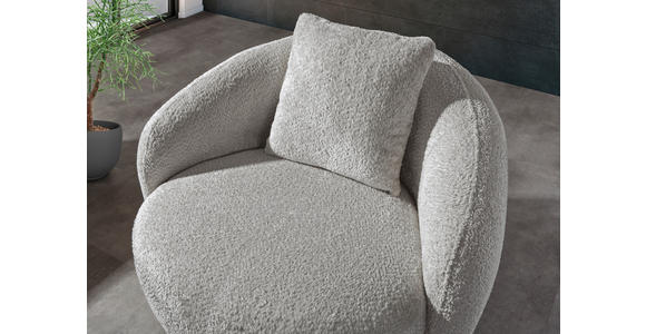 COCKTAILSESSEL Chenille Grau - Schwarz/Grau, LIFESTYLE, Textil/Metall (101/79/96cm) - Xora