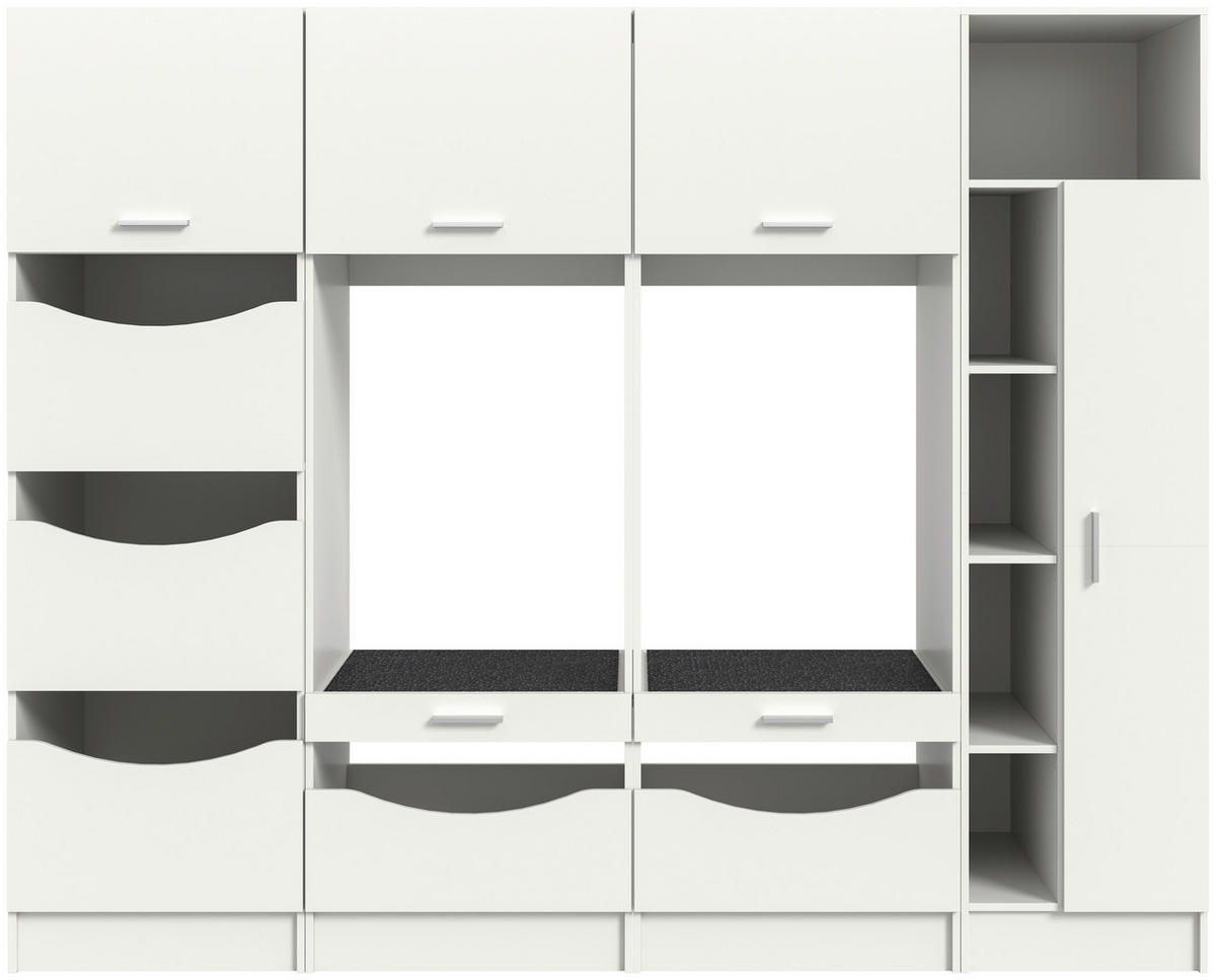 HAUSWIRTSCHAFTSRAUM 233/195/68 cm Weiss  - Weiss, Basics, Holzwerkstoff (233/195/68cm) - MID.YOU