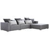 LOUNGESOFA  - Multicolor/Hellgrau, Design, Textil (220/330cm) - Livetastic