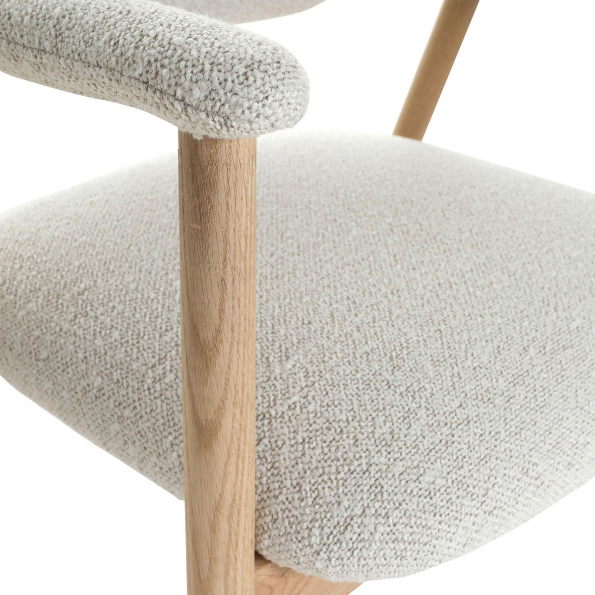 ARMLEHNSTUHL  in  - Beige/Naturfarben, MODERN, Holz/Textil (59/78/57cm) - Livetastic