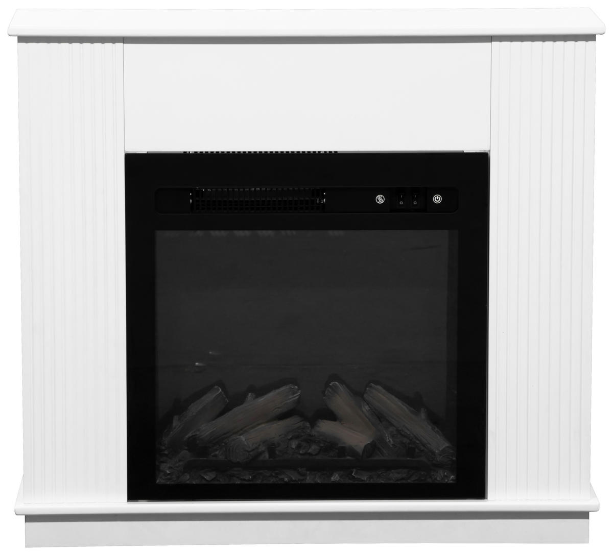 ELEKTROKAMIN - Schwarz/Weiß, ROMANTIK / LANDHAUS, Holzwerkstoff/Metall (86/77/23cm) - Landscape